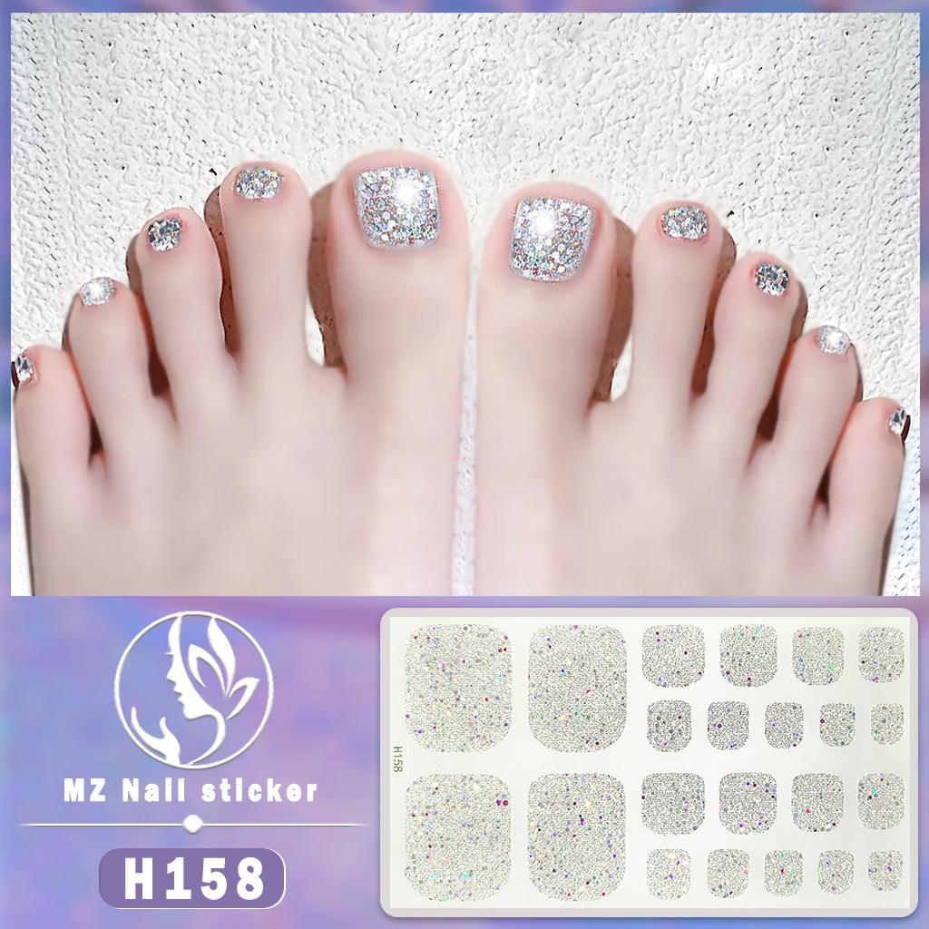 H New Nail Sticker 3D Diamond Nail Sticker Waterproof Long-lasting White Nail Sticker