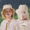 Kinder Cartoon Sonnenhut mit breiter Krempe und Nackenschutz für Outdoor-Sonnenschutz
