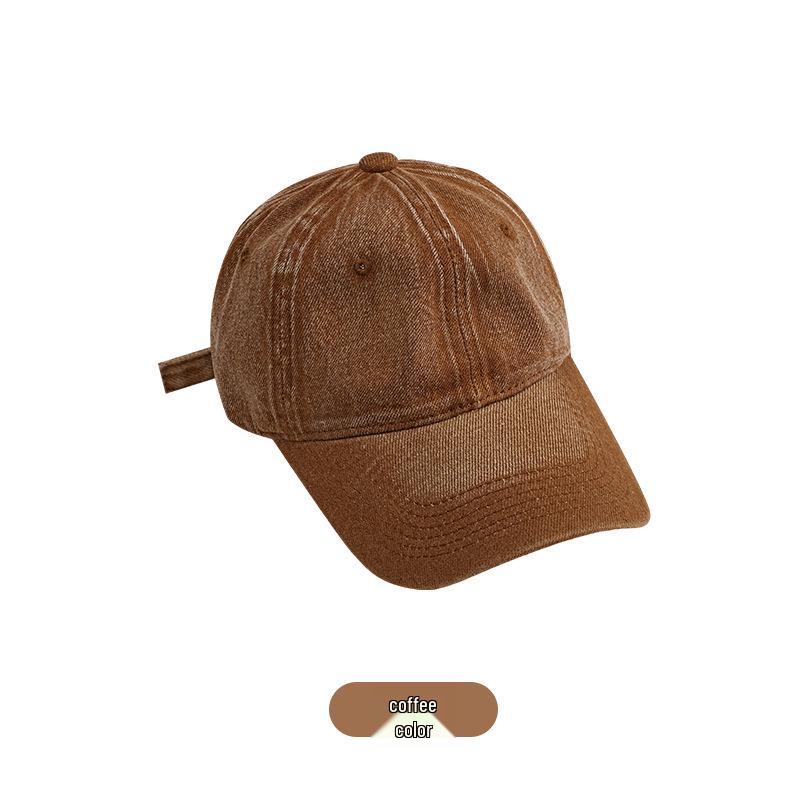 Кепка бейсболка из потертого денима в корейском стиле - Мужская ретро выцветшая кепка с козырьком от солнца