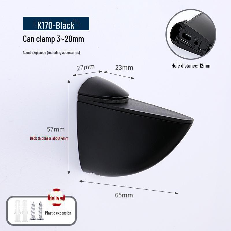 F-shaped Duckbill Glass Clamp for Bathroom/Kitchen 