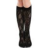 Hollow Lolita Socks Floral Printed Mesh Stockings Cute Calf Long Socks  Pair with Skirts
