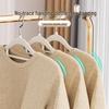 5-Pack Non-Slip Anti-Deform Shoulder Hangers: Seamless Thickened Clothes Rack & Closet Storage Solution