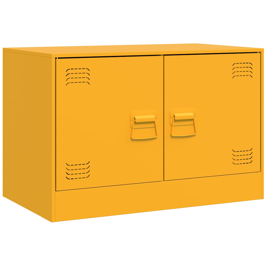 TV Stands 2 Pcs Mustard Yellow 67 X 39 X 44 Cm Steel