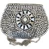 Vintage Bridal Women's Antique Brass Purse Ethnic Handmade Metal Clutch Bag Silver