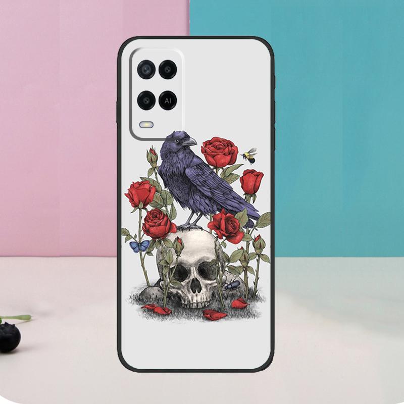 

Raven Crow Skull pattern For OPPO A57 A77 A17 A16 A15 A54 A74 A94 A52 A72 A5 A9 A53 A91 A93 A76 A96 A58 A78 A98 Case OPPO A15
