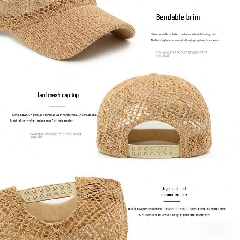 Damen Frühling/Sommer Sonnenschutz Baseballkappe: Atmungsaktiv, Lässig, Entenschnabel-Design