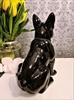 Ceramiczny Pies Buldog Czarny H32 Figura