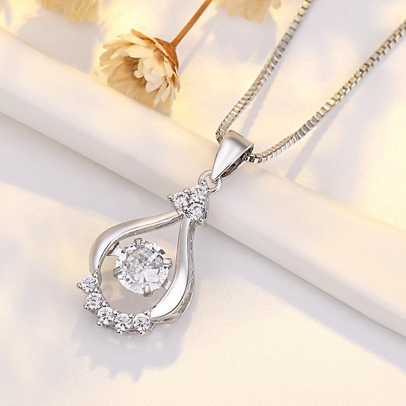 Lindon Damen-Halskette mit Anhänger, Kupferlegierung, Zirkon, modisches Geschenk