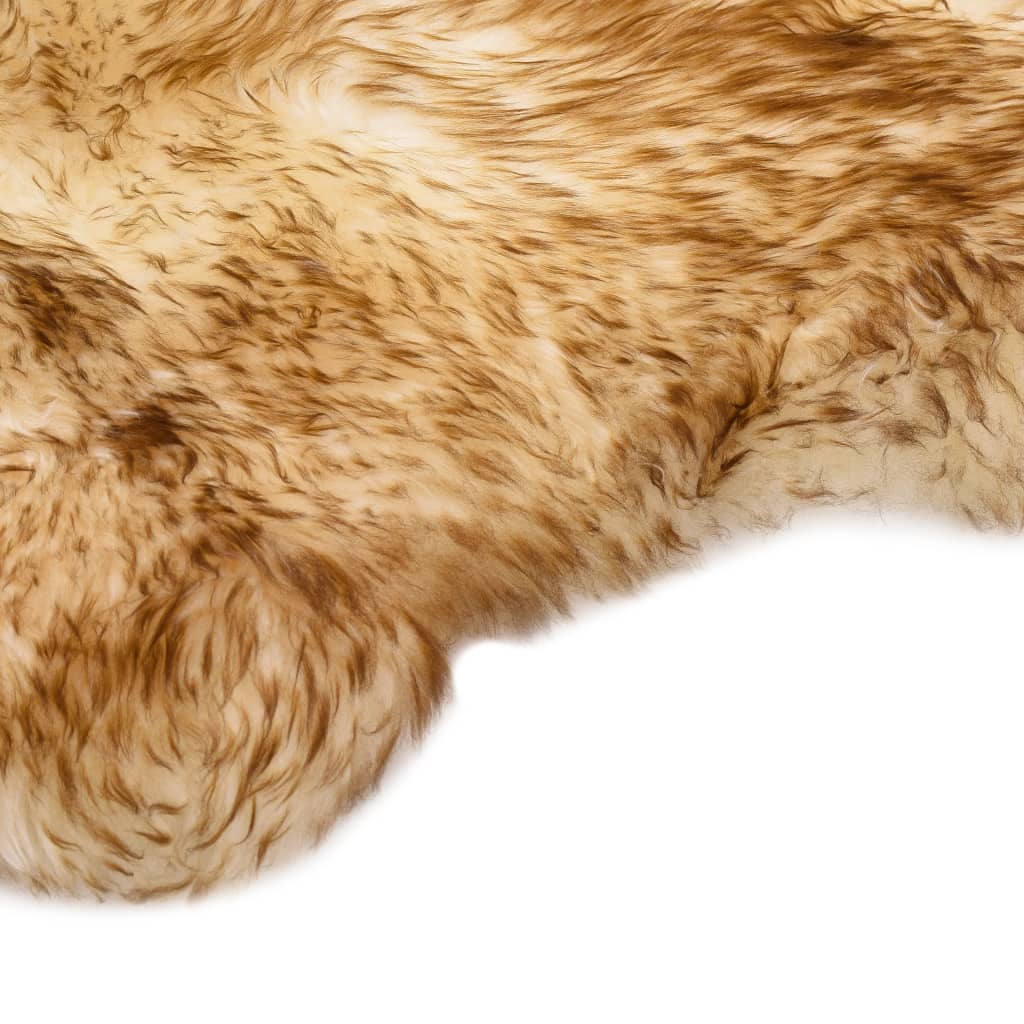 Sheepskin Rug 60x90 cm Brown Melange