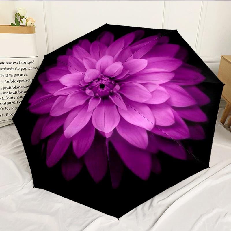 Pink Rose Beauty 8-Frame for Travel, camping, Casual Lightweight Portable Umbrella, Essential for every family Holidays Birthday Gift