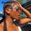 Fashion 2000s Vintage One Piece Sunglasses Women Y2K Wrap Around Retro UV400 Shades Punk Eyewear for Men and Women