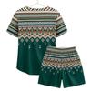 Summer Fashion Ethnic Style Geometric 3D Printed Round Neck Short Sleeved Kids T-Shirt And Shorts Set Boy's and Girl's T-shirt Shorts Set