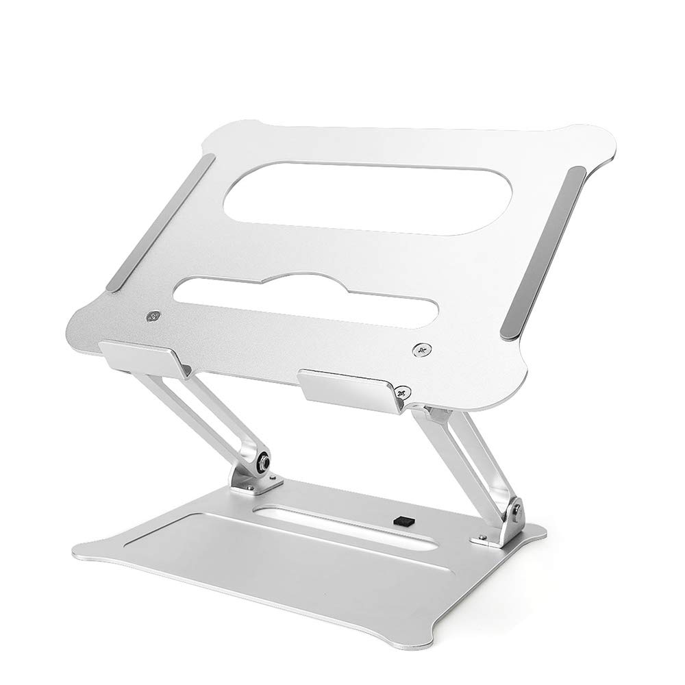 

Extendable Laptop PC Adjustable Improves Ergonomic Relieves Back Pain and Aluminum Alloy Easy Heat Fits and More Stand, Stand, Angle/Height, Posture,