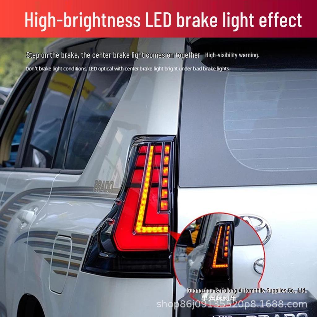 Fits Toyota Prado 2010-2020 LED Smoked Black Taillight Assembly