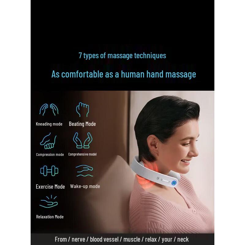 SKG Smart Neck Massager with Heat Therapy CN plug (adapter included)