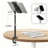 Extendable Rod Clamp Tablets Stand Mount Retractable Arm Phone Holder for Live Streaming Selfie Photography MultiPosition