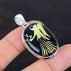 Virgo Zodiac Sign In Black Onyx Pendant 925 Sterling Silver Pendant Handmade Horoscope Jewelry Astrological Sign Necklace Gemstone Pendant