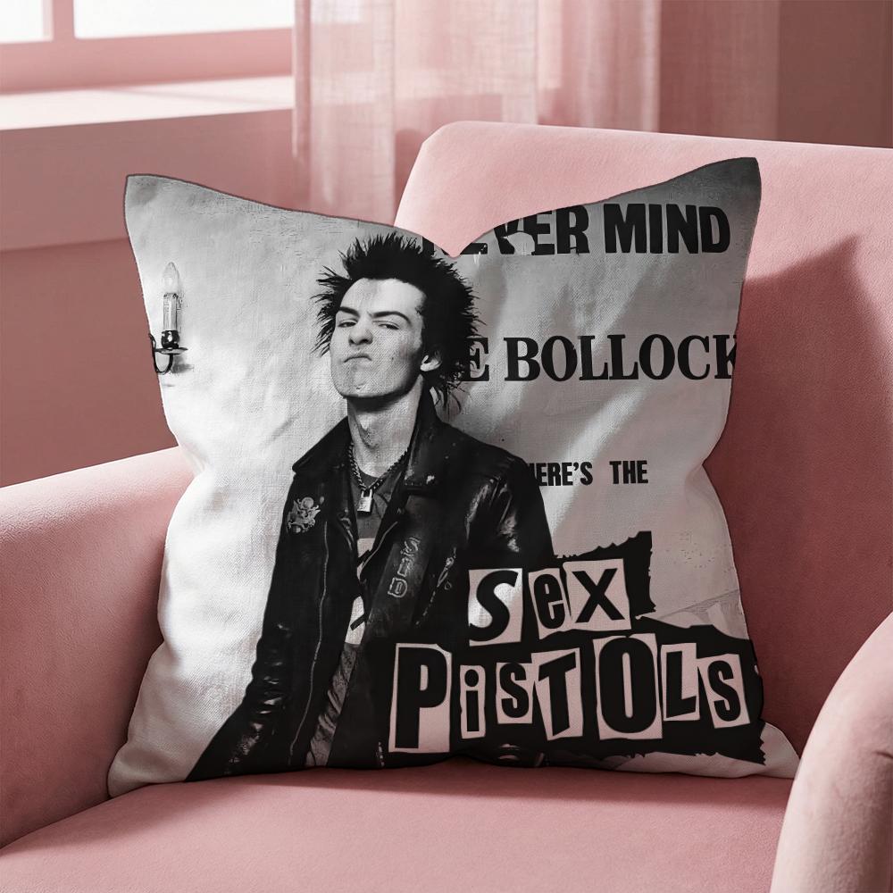 PUNKS SSex PPistolsS Cushion Cover MultiScene Pillow Cover for Home Car Reversible Soft Durable for Daily Use