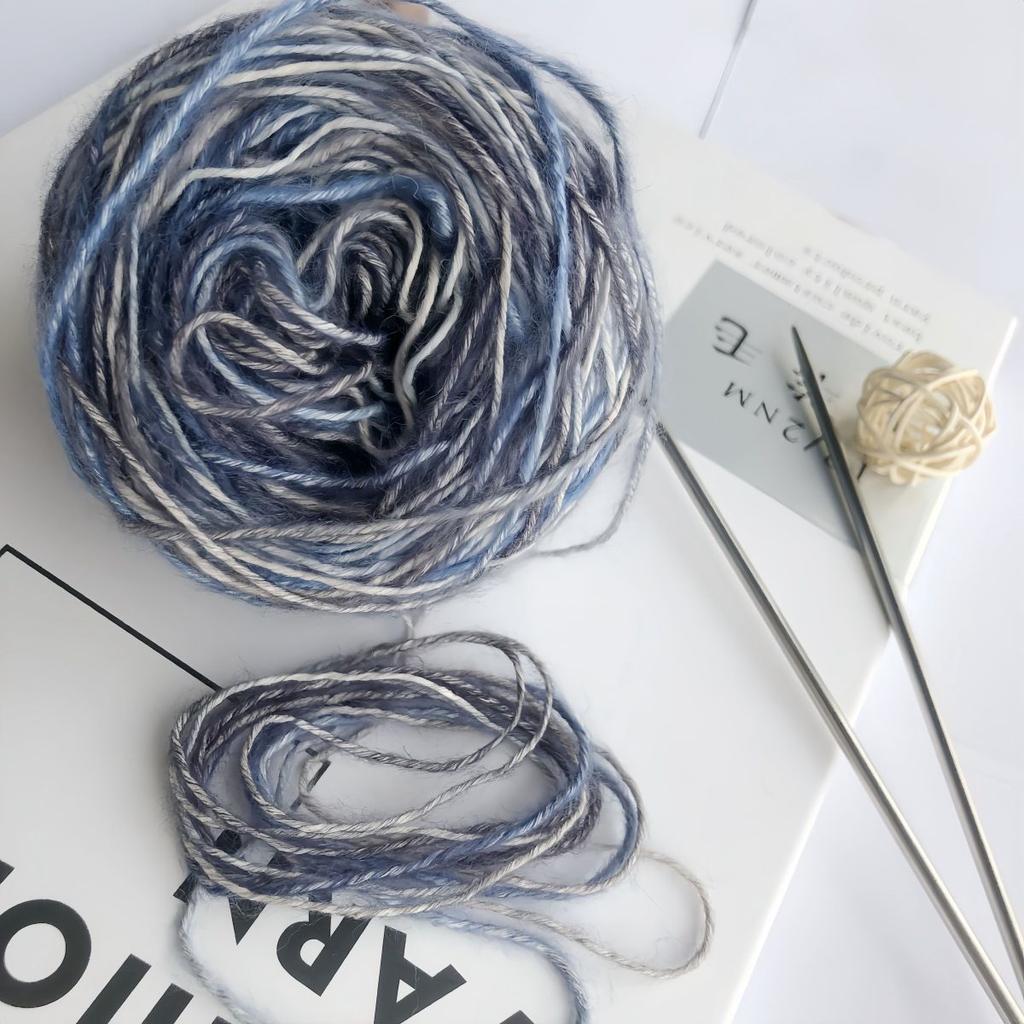 50g/ball Colorful Gradient Section Dyed Cotton Yarn Medium Fine Yarn Handmade DIY Sweater Suspender Scarf Sweater Yarn Material