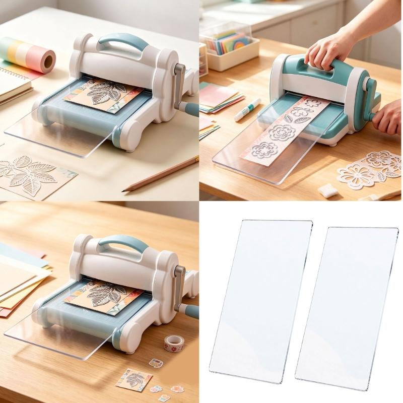 Transparent Acrylic Cutting Pad Sheets for Visible Guide Marks, Tool-Free Replacement, Die Cutting and Embossing Crafts