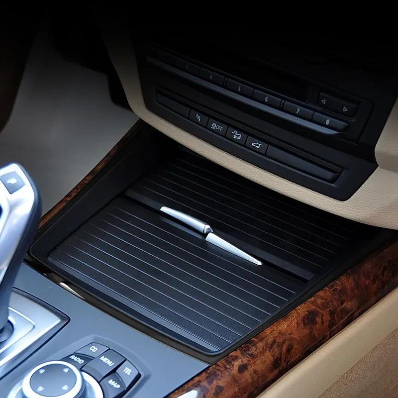 Stainless Steel Center Console Water Cup Holder Frame Decoration Cover Trim For BMW X5 E70 2008-2013 LHD Car Styling Interior