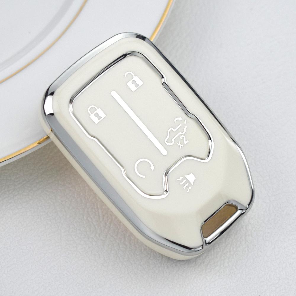 New Car Key Cover Case fob For Chevrolet Suburban Silverado GMC Terrain Yukon Tahoe Sierra Smart Auto Accessories Key Ring