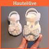 Girl Baby Summer Sandals With Nonslip Sole And Butterfly Bow For Toddler First Steps