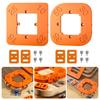 2Pcs Portable Round Corner Radius Jigs Router Templates Positioning Tool for Woodworking Auxiliary with 4 in 1 Design