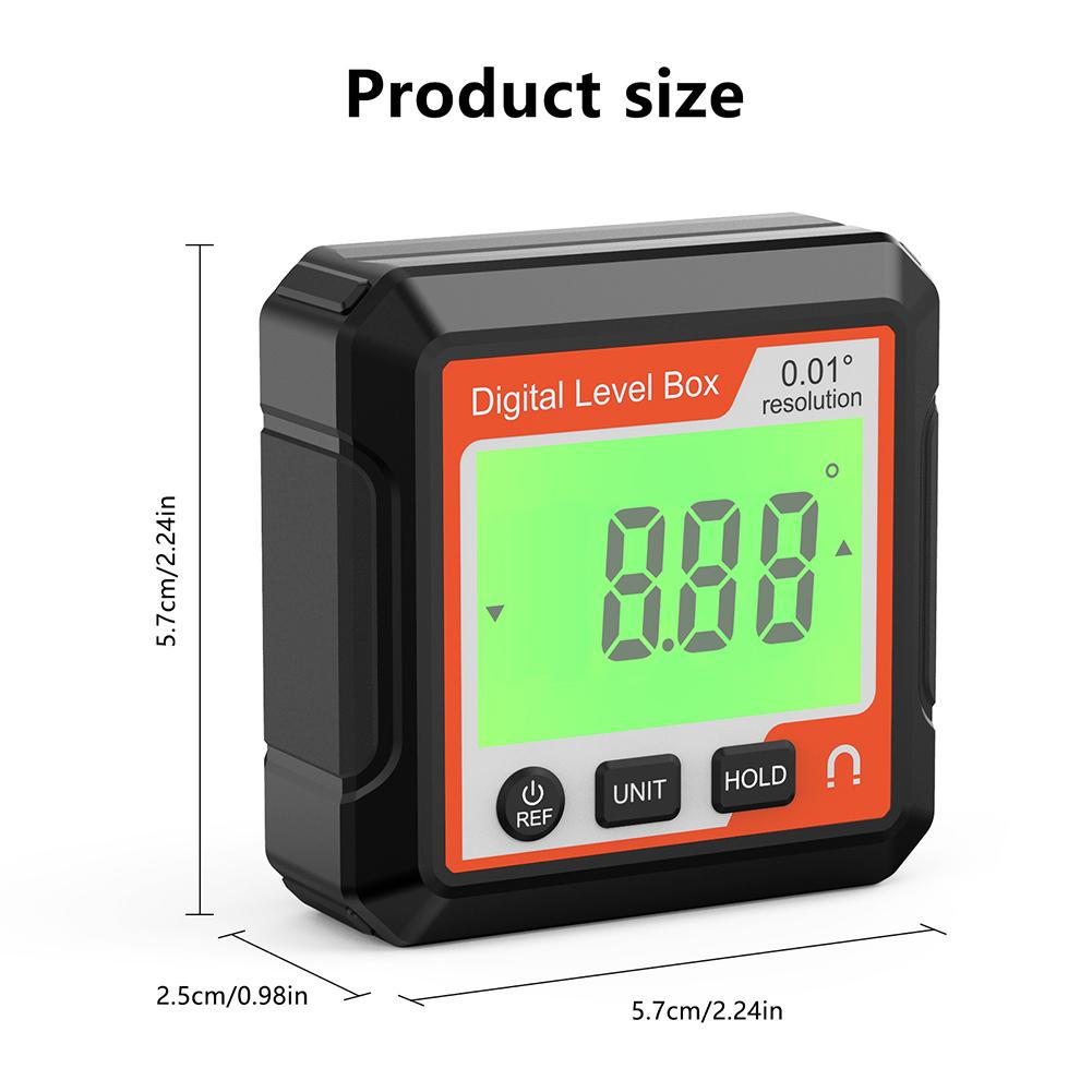 Magnetic Digital Inclinometer Protractor with Dual Measurement Modes for Angle and Slope Conversion In Carpentry and Engineering