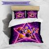 Set copripiumino 3 pezzi (1*Copripiumino + 2*Federe, Senza Nucleo),Set Biancheria da Letto con Stampa KPop Demon Hunters, Decorazione Camera da Letto, Stagione Unica, Regalo di Compleanno