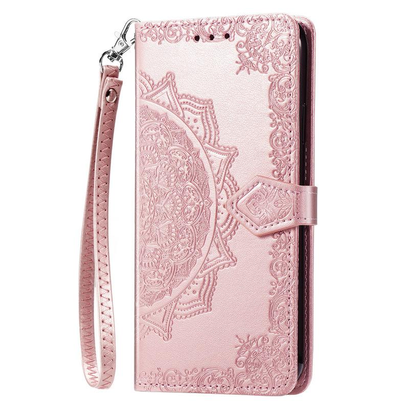 Leather Flip Card Holder Stand Case for Samsung Galaxy S27 S26 S25 S24 S23 S22 S21 Plus Note20 Ultra Full Cover with Wrist Strap