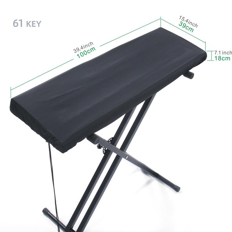 Black Dust Cover for 88-Key Electric Piano, 61-Key Electronic Keyboard, and Children's Keyboard