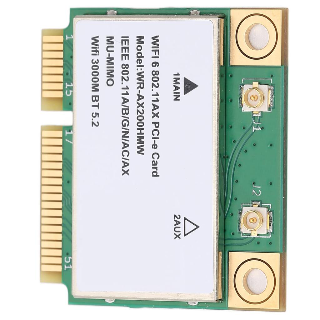 PCI E Network Card, 6GHz Band PCB WIFI Card, MU MIMO Multithreading, Supports Mini PCIE Half-Top Interface, for PC