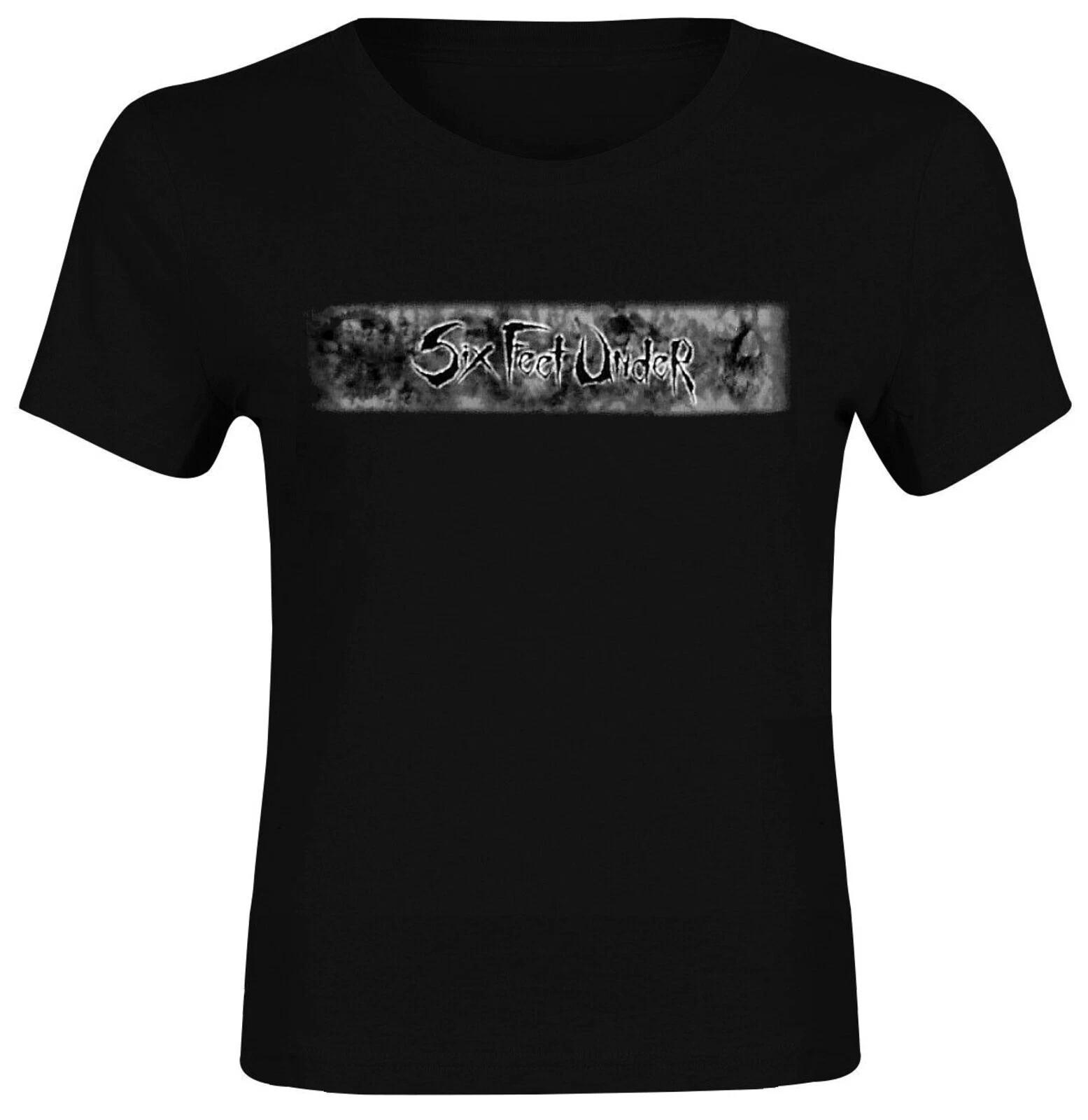 SIX FEET UNDER cd LOGO Official BABYDOLL SHIRT LG New OOP maximum haunted undead 2XL