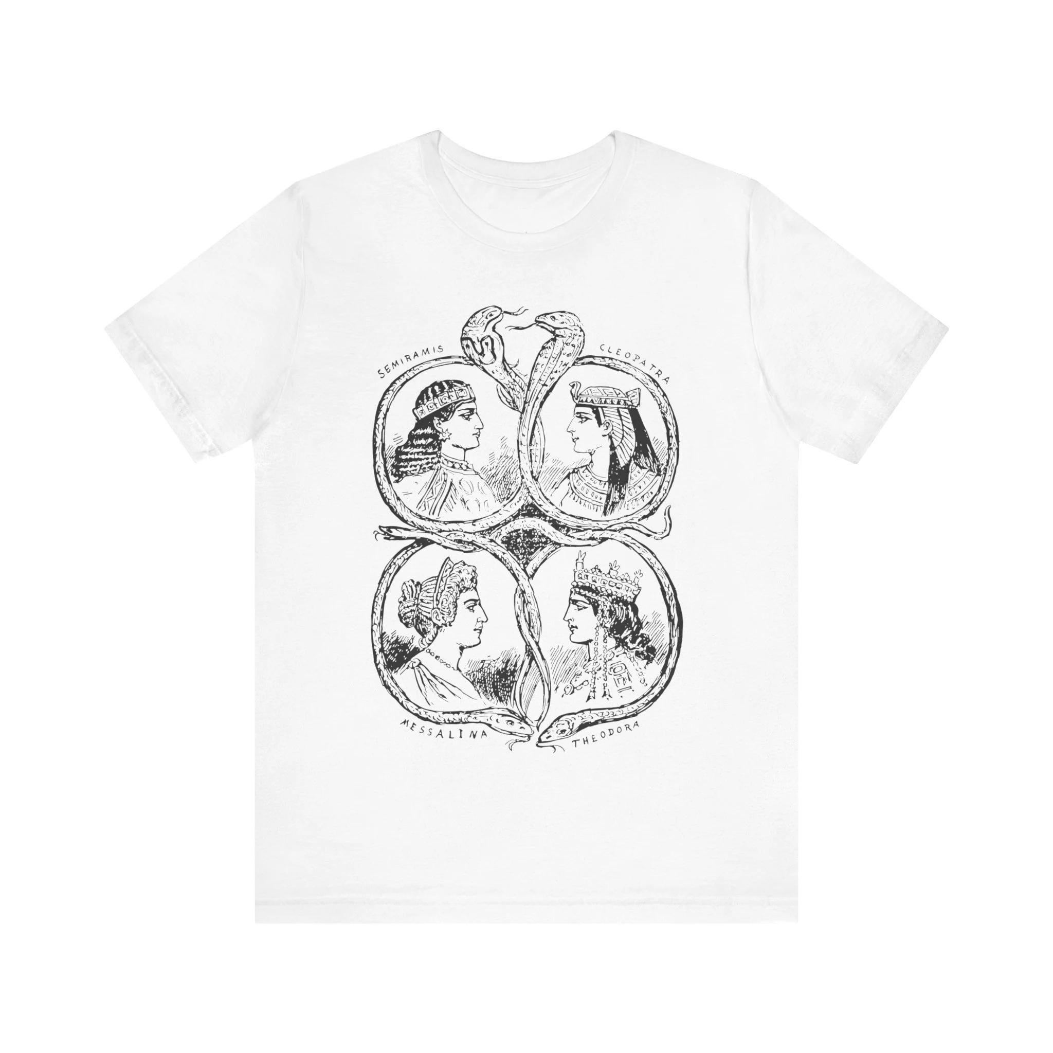 ГОРЯЧАЯ РАСПРОДАЖА Икона Миф Футболка Героиня Футболка Женская Икона Футболка Древняя История Историческая Фигура Унисекс Футболка с коротким рукавом S