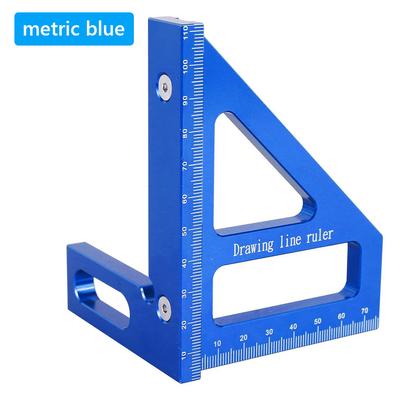 3D Multi-Angle Ruler Measuring Ruler Multi-Function Square Protractor DIY Measuring Tool Aluminum Alloy for Engineer Carpenter