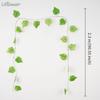 Artificial Grape Leaf Green Vine Sweet Leaf Rattan Plastic Decor for Ceiling Vegetable Fruit Orchard Outdoor Wedding Pendant