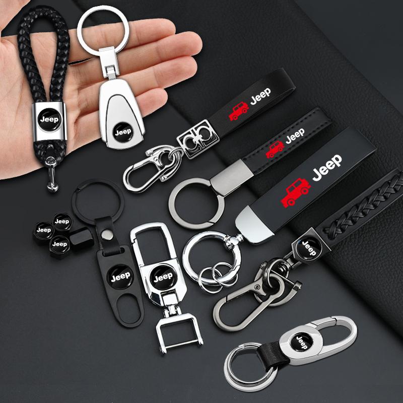 Brelok do kluczy samochodowych, brelok, smycz na klucze, breloczek, akcesoria samochodowe, stylizacja dla Jeep Renegade Wrangler JK Grand Cherokee XJ Willys Compass Command Patriot