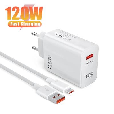 Încărcător USB 120W Turbo cu încărcare rapidă, adaptor UE, SUA, Marea Britanie, încărcare rapidă 3.0 pentru Xiaomi Redmi Note 11 12 Pro Plus Mi 14 13, cablu tip C