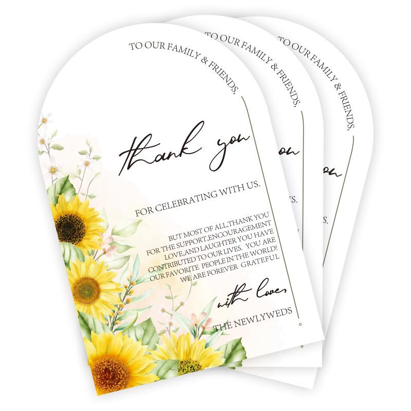 50pcs Sunflowers Rustic Woodland Garden Wedding Flyer Modern Sunny Warm Color Sunflower Flower Element Wedding Invitation