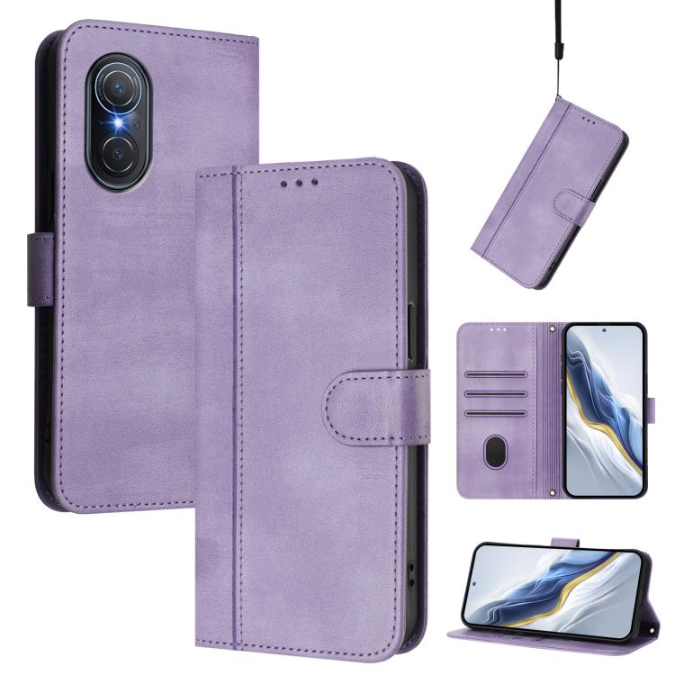 Linien-Spleißschnalle Retro Leder Handyhülle