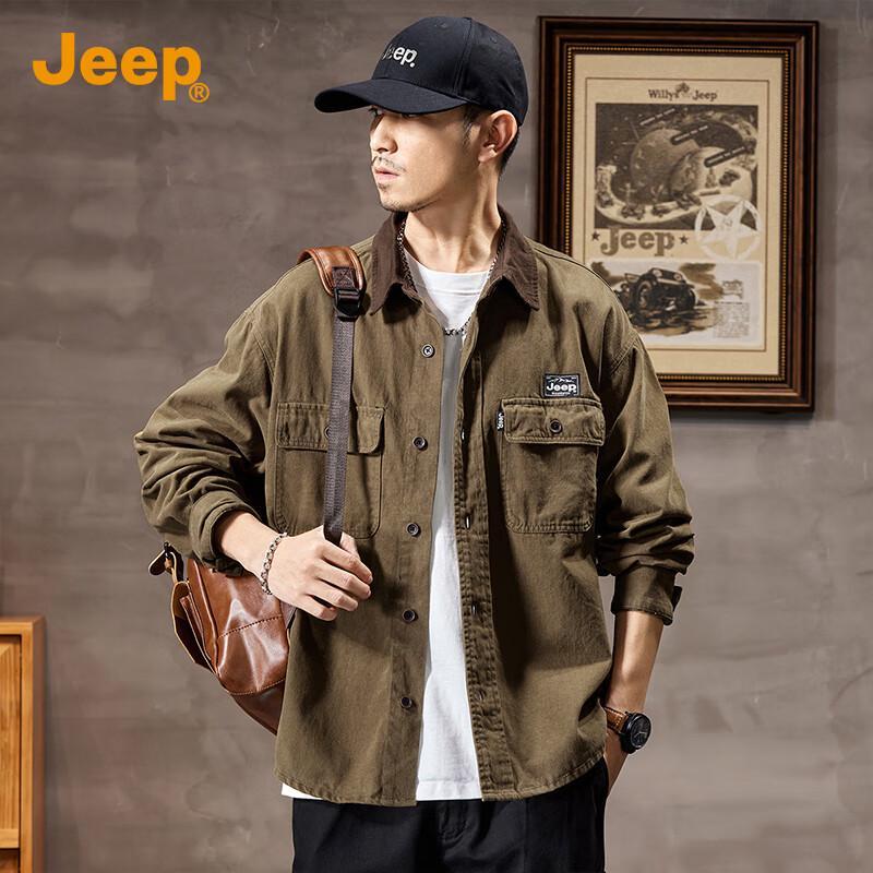 

JEEP Men s Retro Loose Fit Denim Workwear Jacket XL