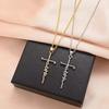 Cross Gold Letter Inspirational Cross Alloy Popular Fashion Pendant Necklace