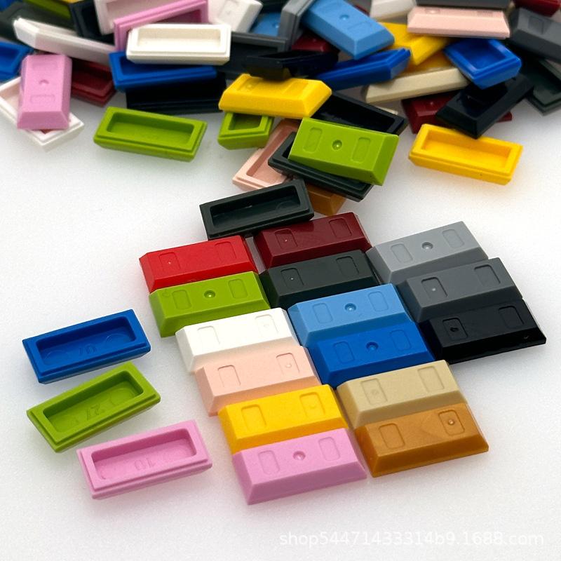 10PCS 99563 1x2 Gold Bar Size Block Moc Compatible with Brick DIY Children's Toy Assembly Parts