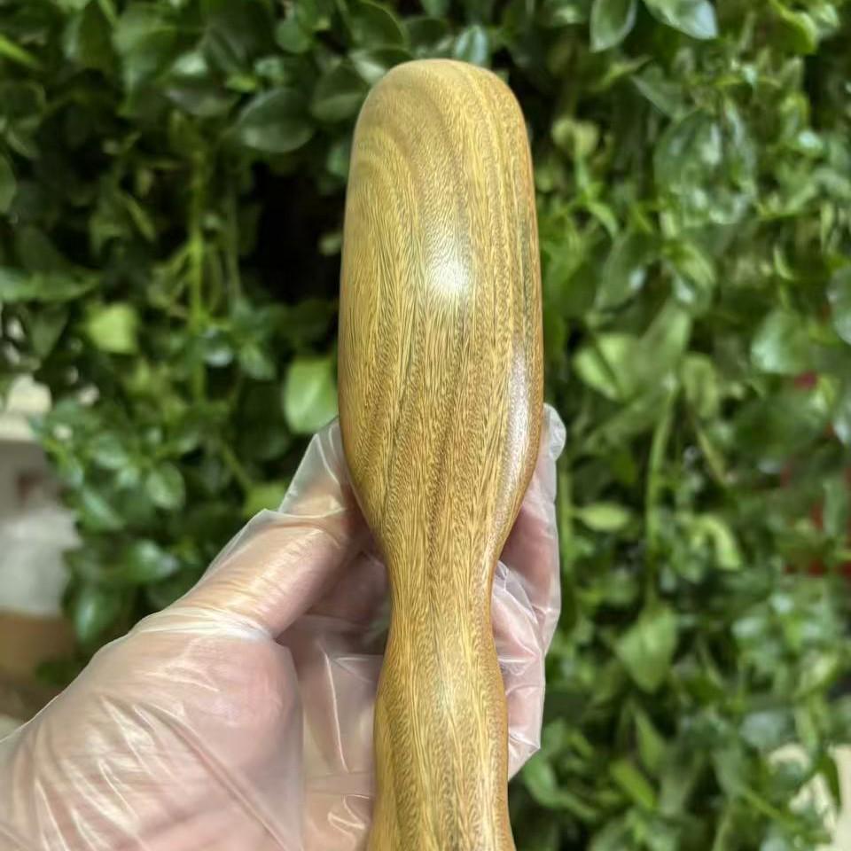 Антистатическая массажная расческа из цитанового зеленого сандала с 56 зубьями