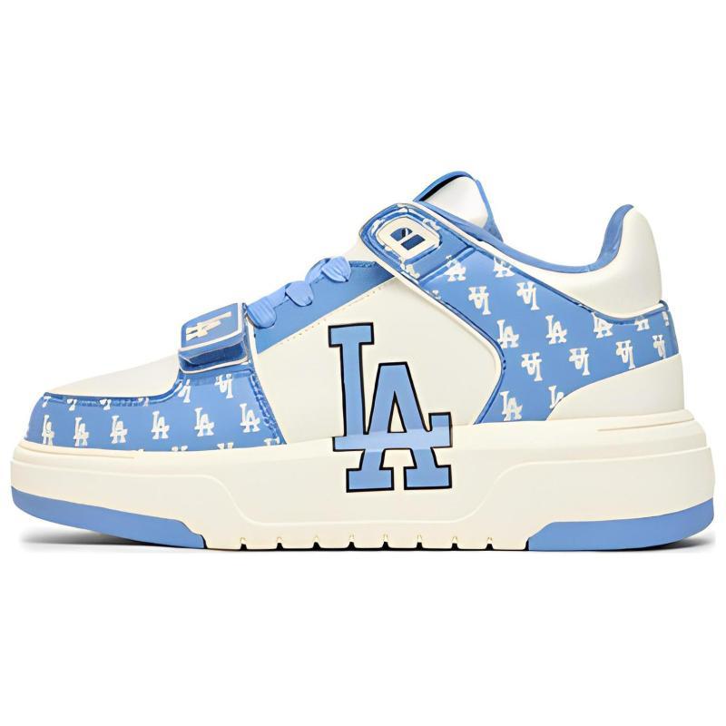 MLB Chunky Liner Базовые Нескользящие Износостойкие Кеды на Средней Высоте для Скейтборда Унисекс Сине-Белые Кроссовки 3ASXLM13N-07CBL 37.5