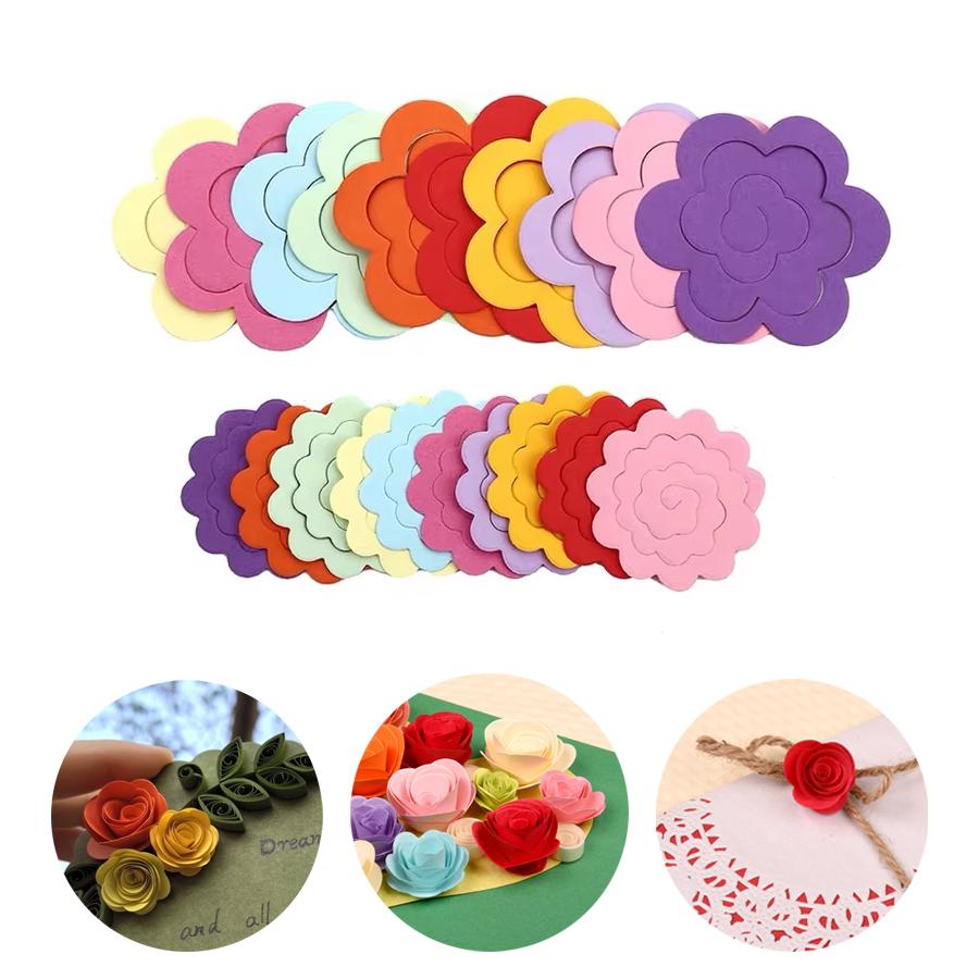 40 Stück Papier-Quilling zum Aufrollen zu Rosenblüten DIY-Bastelbedarf Origami für Hausverschönerung Partydekoration XJM
