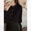 Women's Pink Heart Button Wool Cardigan: Slimming, Versatile Knit Top for Autumn & Winter