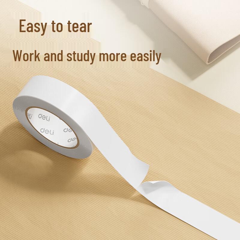 Deli 30434 High-Tack Cotton Paper Double-Sided Tape