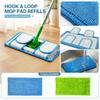 Replacement Microfiber Mop Pads for Household Flat Mop with Hook and Loop Fasteners Suitable for Wet and Dry Cleaning Durable and Machine Washable